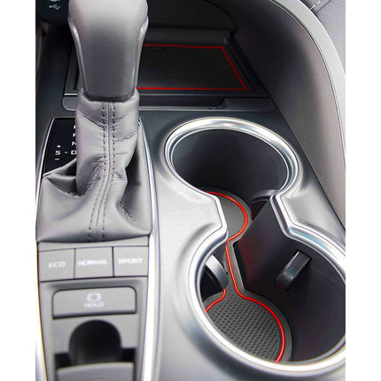 iFJF Door Liner Accessories Red For Toyota Camry Custom 2018-2019 Fit Cup Holder