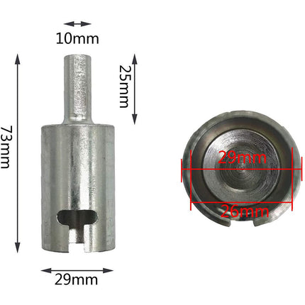 iFJF TST-129 RV Leveling Scissor Jack Socket Zinc Plated Drill Adapter, fits 3/8" and 1/2" Power Drills