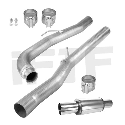 iFJF 2011-2015  Chevy/GMC Duramax 4" Diesel LML DPF & CAT Delete Pipe (with Muffler)