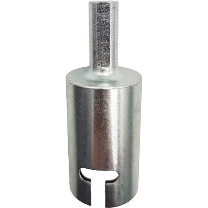 iFJF TST-129 RV Leveling Scissor Jack Socket Zinc Plated Drill Adapter, fits 3/8" and 1/2" Power Drills