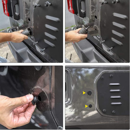 iFJF 3Pcs Tailgate Door Rubber Plug Set Spare Tire Carrier For 2007-2018 Jeep Wrangler JK 2 And 4 Door