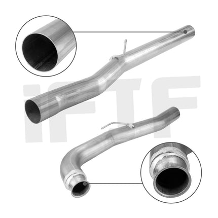 iFJF 2011-2015  Chevy/GMC Duramax 4" Diesel LML DPF & CAT Delete Pipe (with Muffler)