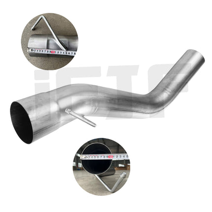 iFJF 2013-2018 6.7L Dodge Ram Cummins 4" Downpipe Back Exhaust  DPF Delete Pipe (With Muffler)