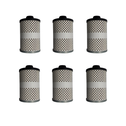 6Pcs 496-5 Fuel Tank Filter Element for Diesel Gasoline Biodiesel Water Separate 30 Micron with Protective Sheet