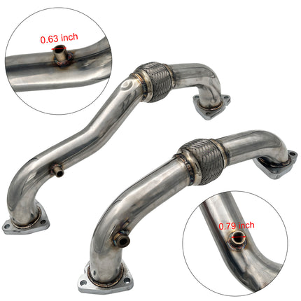 iFJF 2008-2010 6.4L Ford Powerstork Bypass Exhaust Up Pipes & Coolant Filtration System & Filter EGR Valve delete kit