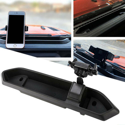 Dash Tray Mount Phone Holder with Storage Box for 2018-2019 Jeep Wrangler JL