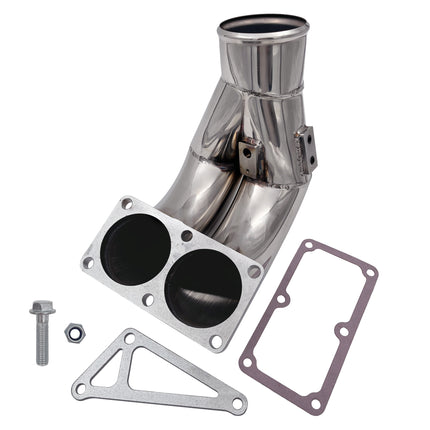 iFJF 2010-2014 6.7L Dodge Ram Cummins 3.5" High Flow Intake Manifold Elbow Horn Tube/EGR Throttle Cooler Valve