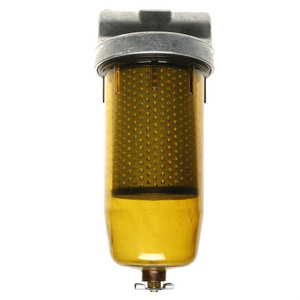 496 Fuel Tank Filter Assembly for Gasoline and Diesel Water Separate 30 Micron Max 25gpm 150psi with Zinc 1" NPT Top Cap