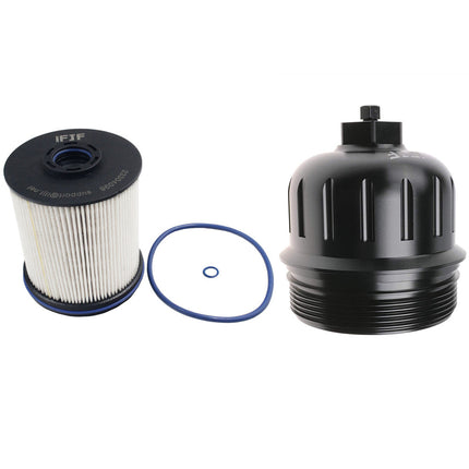 TP1015 Fuel Filter and 134001 Black Housing Cap for Duramax 6.6L 2017-2020 Silverado GMC Sierra 2500HD 3500HD L5P Diesel Engine