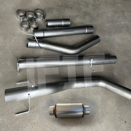 iFJF 2013-2018 6.7L Dodge Ram Cummins 4" Downpipe Back Exhaust  DPF Delete Pipe (With Muffler)