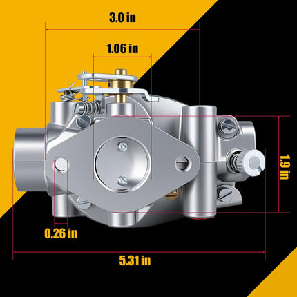 181643M91 Carburetor for Massey Ferguson TE20 TO20 TO30 — Angle View