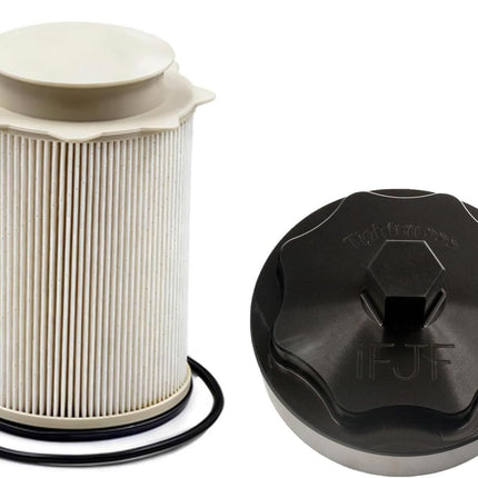 68157291AA Fuel Filter and 68065612AA Silver Canister Housing Cap for Ram 6.7L 2011-2020 2500 3500 4500 5500 Diesel Engine