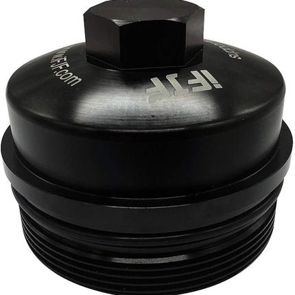 EC781 Oil Filter Cap Billet Aluminum Anodized for FL2016 03-07 6.0L 08-10 6.4L Powerstroke F250-F550 03-05 Excursion 3C3Z-6766-CA