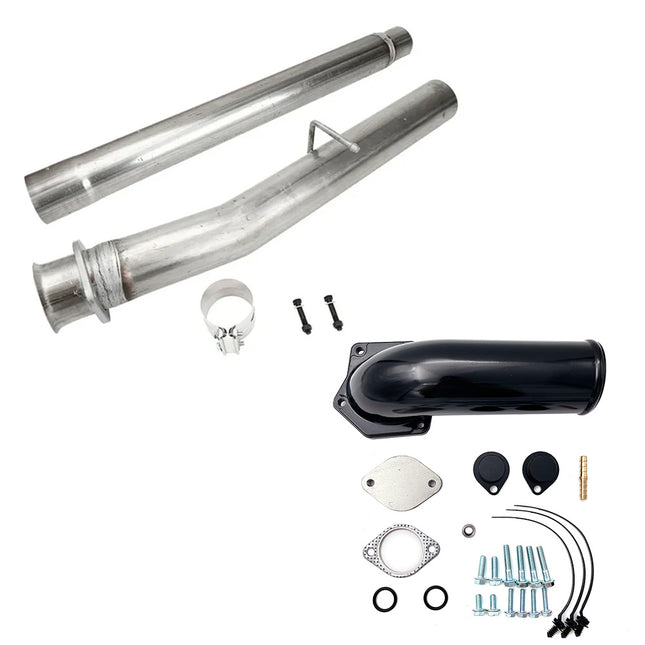 iFJF 2008-2010 6.4L Ford F250 F350 F450 F550 Powerstroke Diesel 4inch Cat DPF Delete Pipe EGR Delete Kit