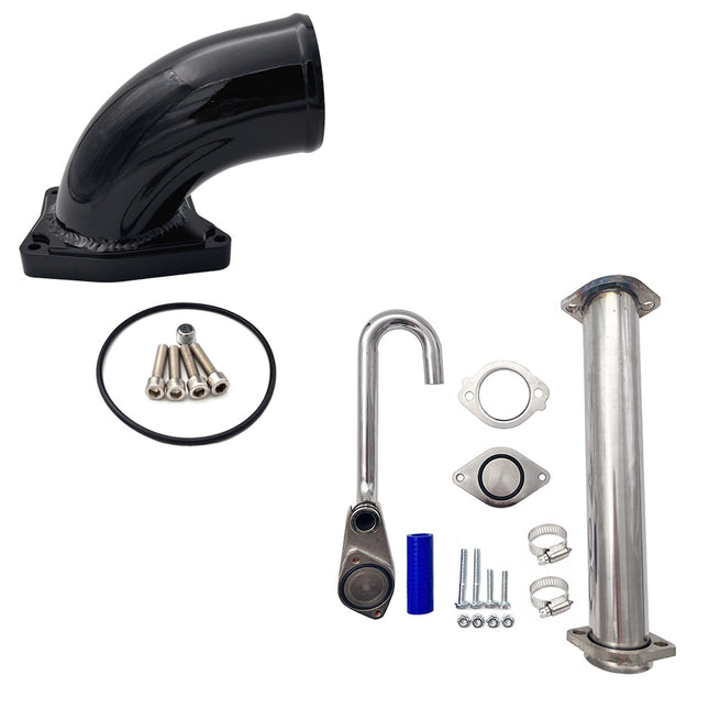 iFJF 2003-2007 6.0L Ford F250 F350 F450 F550 Powerstroke Diesel EGR Bypass Delete Kit & Intake Elbow