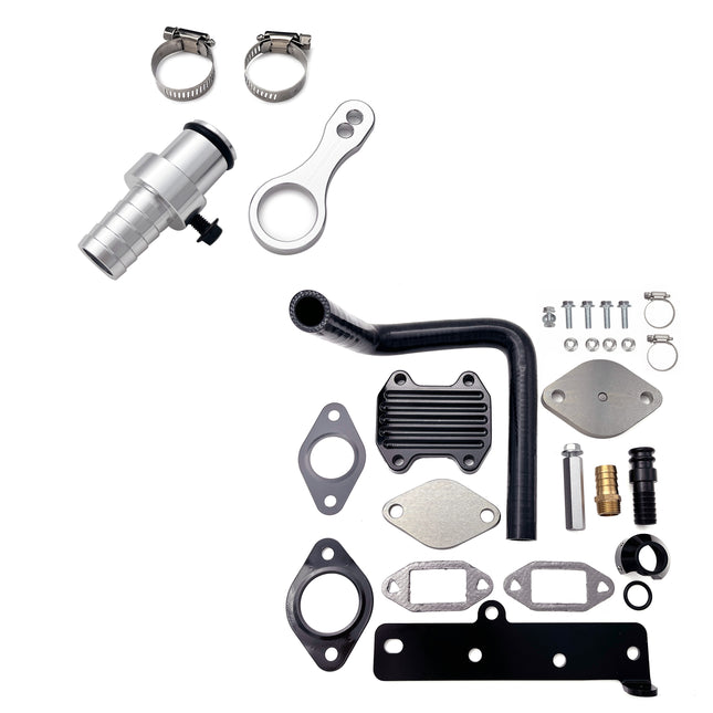 iFJF 2013-2018 6.7L Dodge Ram Cummins Cooler & Throttle Valve/Coolant Bypass Hose Barb Adapter & EGR Valve Delete Kit