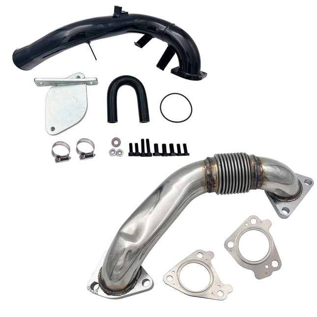 iFJF 2007.5-2010 6.6L Chevrolet GMC Duramax Passenger Up-Pipe & Intake Tube & EGR valve Delete Kit