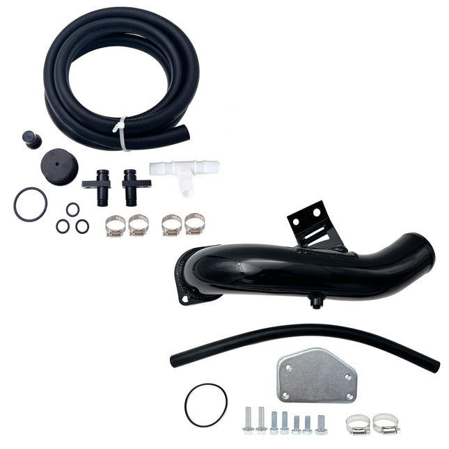 iFJF 2004-2005 6.6L Chevy GMC Silverado LLY Duramax Turbo Piping CCV PCV Reroute & EGR valve Delete Kit