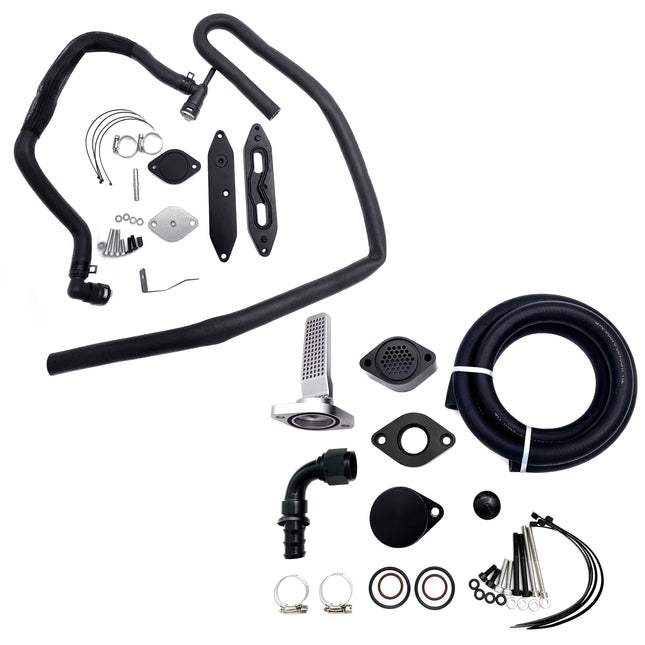 iFJF 2011-2019 6.7L Ford Powerstroke CCV PCV Reroute Engine Ventilation & Diesel EGR Valve Delete Kit