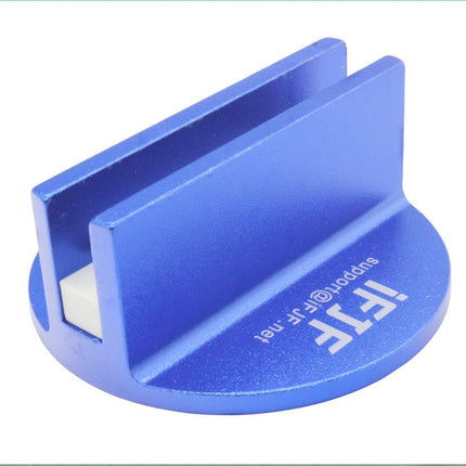 iFJF Jack Pad Suitable for Universal Vehicles 0.4" Slotted Aluminum Groove Frame Guide Rail Adapter (Blue)