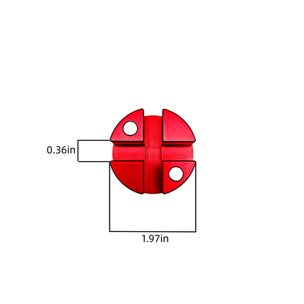 iFJF Jack Pad Slotted Bracket Frame Guide Rail Protector Vehicle Universal (Red)