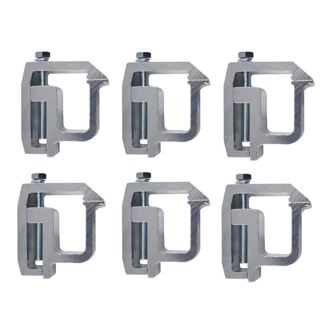 iFJF Mounting Clamps Truck Caps Camper Shell for Chevy 1500 2500 3500, 1500 2500 3500, F150 F250,Titan, Tundra Set of 6 (Silver)