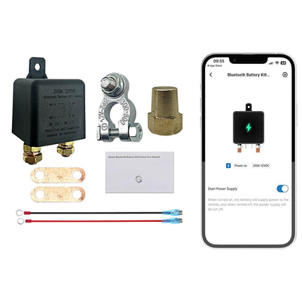 250A Bluetooth Kill Switch — 12V Remote Battery Disconnect for Car Truck RV UTV