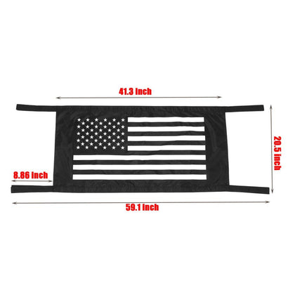 iFJF Car Roof Hammock Top Sunshade Cargo Net Compatible for Wrangler YJ TJ JK JKU JL JLU JT 1987-2021 (Flag)