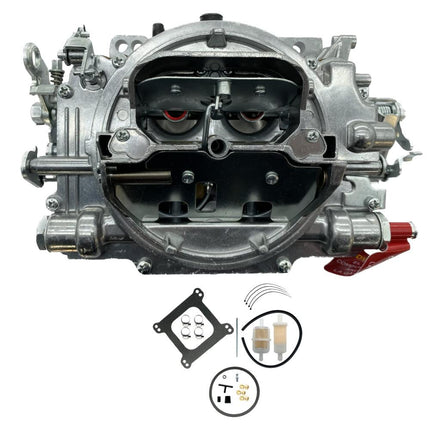 iFJF 1905 4 Barrel Carburetor for AVS2 Series 650 CFM Carburetor Annular Booster Satin Finish Square bore (Manual Choke)