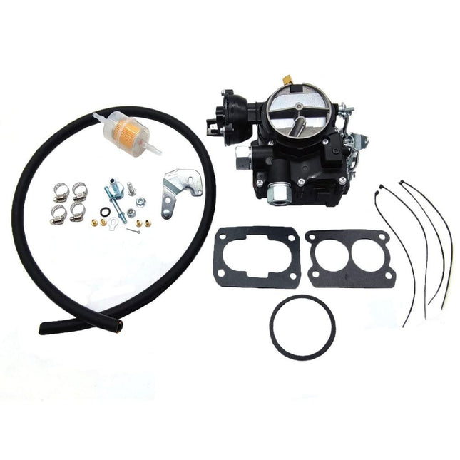 iFJF 3310-807764A1 Marine Carburetor for Stock 2 Barrel V6 4.3L Mercarb Mercruiser Boats with Electric Choke (Black)
