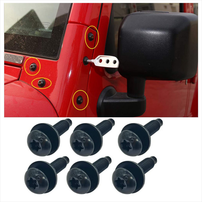 iFJF 6 PCS Screw Bolts Refitting Screw Replacement for Wrangler (for JK)