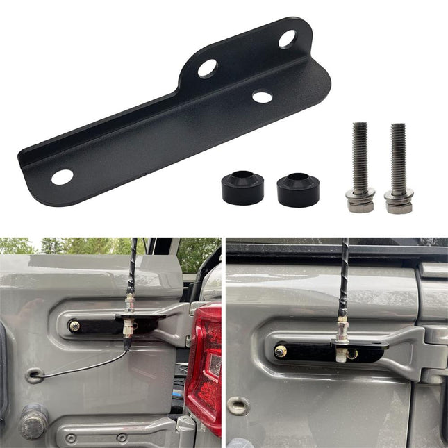 iFJF Tailgate Hinge CB Antenna Flag Mounting Bracket for Wrangler JL JLU 2018-2021 Two in One Design No Drill Installation
