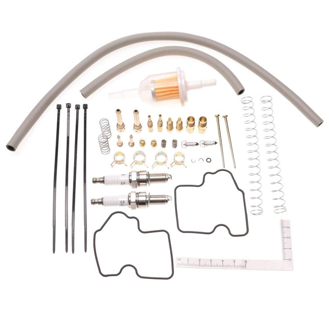 iFJF  KVF650 Carburetor Repair Kit Fits Kawasaki 2002-2003 Prairie 650 2004-2006 Prairie 700 2005-2013 Brute Force 650 for 2 Carburetors