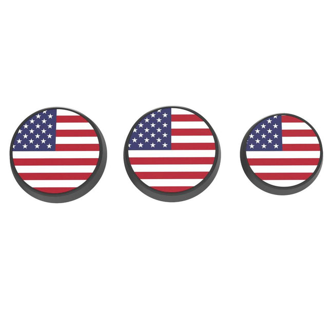 iFJF 3Pcs Magnetic Keyhole Covers for 2018-2024 Wrangler JL JT Door Lock Protection Covers Door Security Accessories (Colored National Flag)