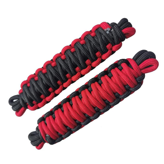iFJF Door Limiting Straps for 1996-2023 Wrangler CJ YJ TJ JK JL Retractable High Toughness Swing Limiter Replacement Parts 2 Pack (Red and Black)