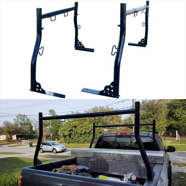 iFJF Pickup Truck Ladder Rack 800Ibs Capacity Truck Stand for Toolbox Luggage Rack Used for Shipping Kayaks Wood Pipes Ladders(Without C-Clamps)