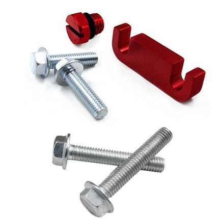 iFJF Fuel Filter Head Housing Spacer Air Bleeder Screw and 4pcs Bolts for Duramax 2001-2017