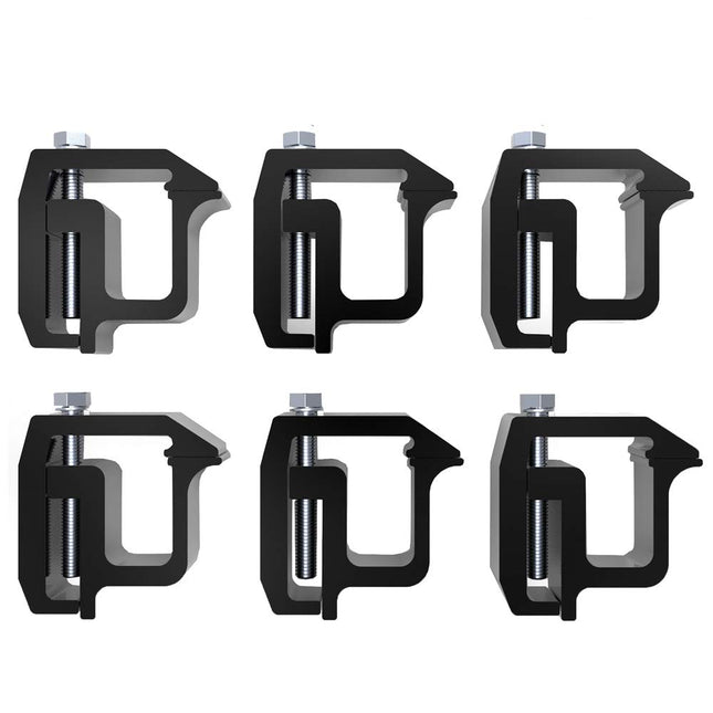 iFJF Mounting Clamps Truck Caps Camper Shell Powder-Coated Replacement for Chevy Silverado Sierra 2500 3500, Dakota Ram 1500,Tundra Set of 6 (black)