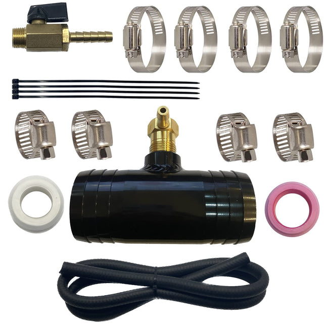 iFJF 11029 Diesel Install Kit Replacement for Trucks brass valve fuel hose clamp adhesive tape