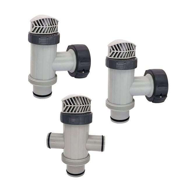 iFJF 25010 Plunger Valve and 11872 Dual Split Hose Plunger Valve Hose Connector for Above Ground Pool Setup and Pool Sand Filter Pump 25080RP