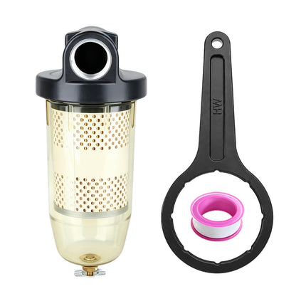 Fuel Tank Filter Assembly 30-Micron B10-AL Diesel/Gas — Front View