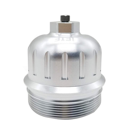 2017-2020 Chevy Silverado/GMC Sierra 2500HD 3500HD 6.6L Billet Aluminum Fuel Filter Housing Cap Silver, Replaces 134001