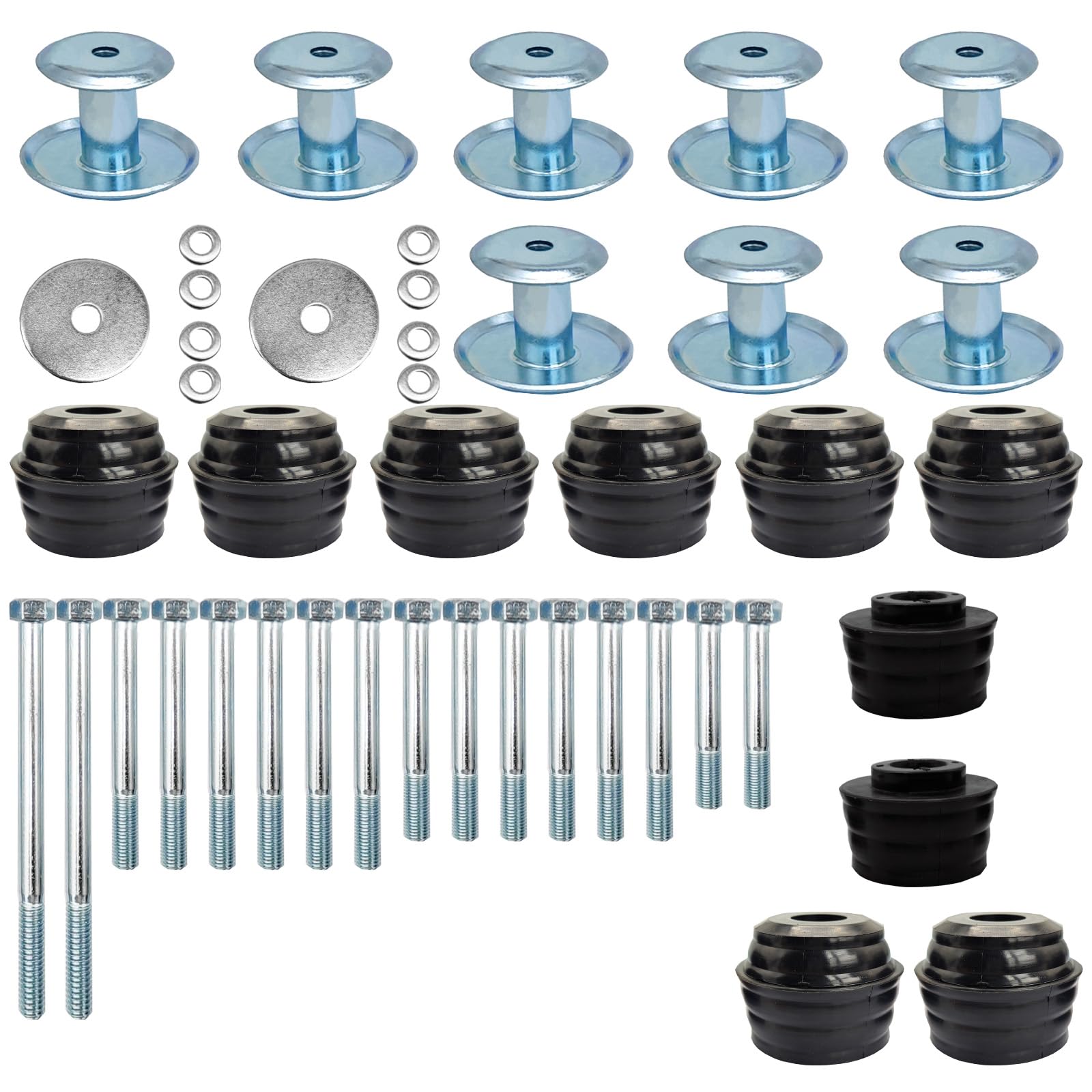 Body Mount Bushing Kit for Ford F250 F350 Super Duty 2008-2016 2WD 4WD,KF04060BK Polyurethane Body Cab Mounts & Steel Sleeves & Hardware Body Mount Bushing Kit for Ford F250 F350 Super Duty 2008-2016 2WD 4WD,KF04060BK Polyurethane Body Cab Mounts & Steel Sleeves & Hardware