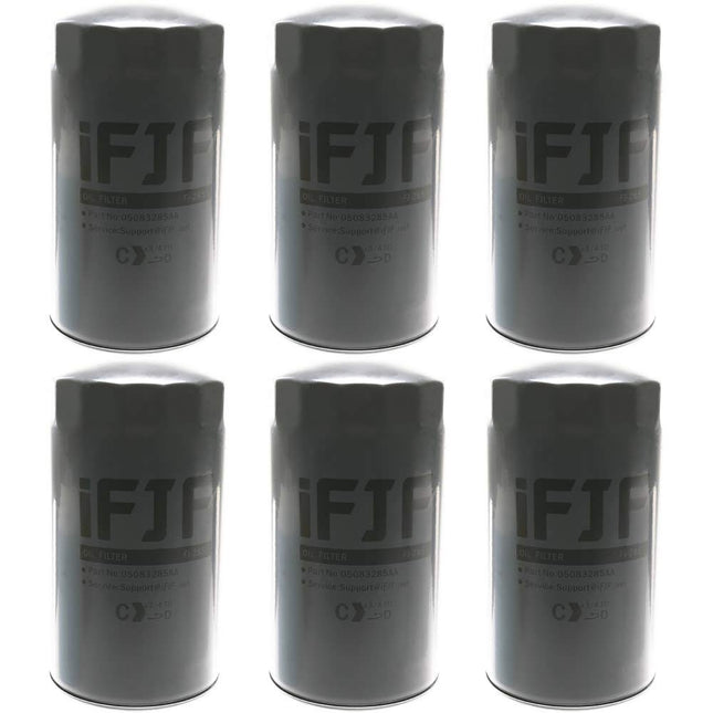 6PCS iFJF 5083285AA Oil Filter Replacement for 2007-2024 Ram Truck 2500 3500 4500 5500 2007-2010 Dodge Ram 2500-5500 6.7L Diesel Engine Replaces 5016547AA 5093092AA