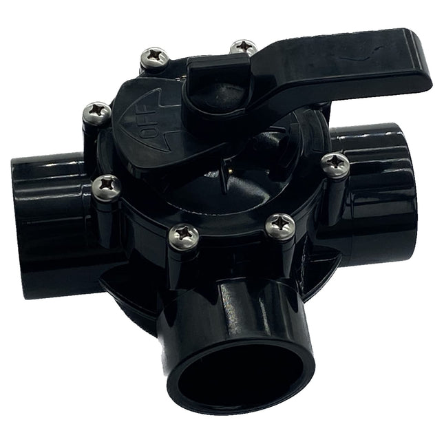 iFJF 4715 4717 263037 3 Port 1.5 & 2 Inch Positive Seal Valve Replacement for Spa Diverter Valve (Black)