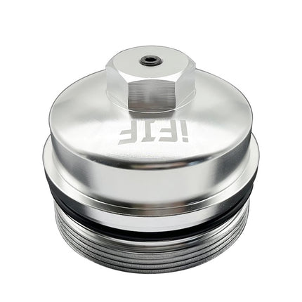 EC781 Oil Filter Cap Billet Aluminum Anodized for FL2016 03-07 6.0L 08-10 6.4L Powerstroke F250-F550 03-05 Excursion 3C3Z-6766-CA
