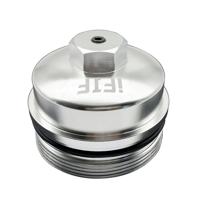 EC781 Oil Filter Cap Billet Aluminum Anodized for FL2016 03-07 6.0L 08-10 6.4L Powerstroke F250-F550 03-05 Excursion 3C3Z-6766-CA