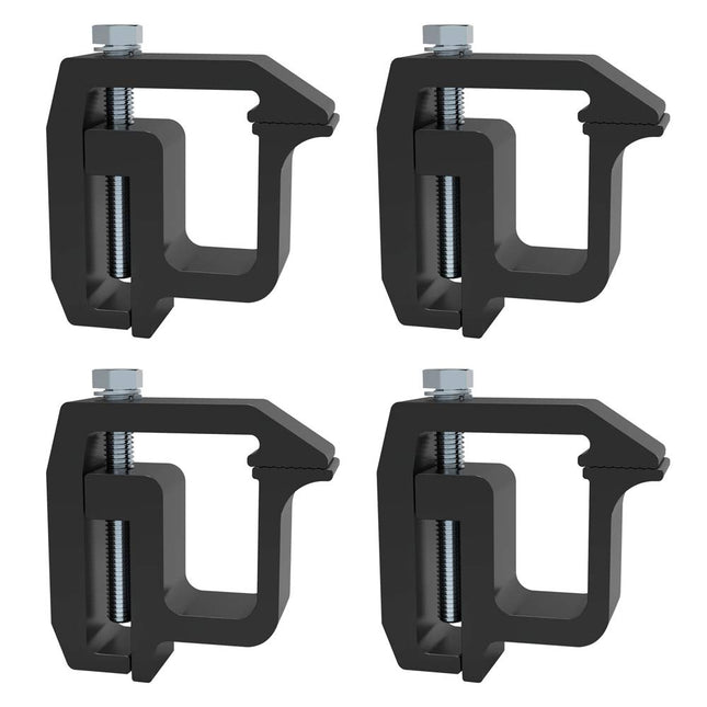 iFJF Mounting Clamps Truck Caps Camper Shell for Chevy Silverado Sierra 1500 2500 3500, Dakota Ram 1500 2500, F150 F250, Titan, Tundra 4 PCS (Black)