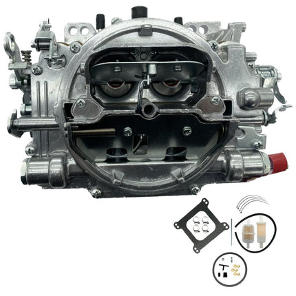 iFJF 1825 18025 4 Barrel Carburetor for Thunder AVS Carburetor 650 CFM Satin Finish Off Road Square Bore（Manual Choke）