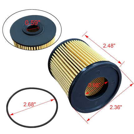iFJF R12H Fuel Water Separator Replacement Filter Element 10 Micron (2Pcs)